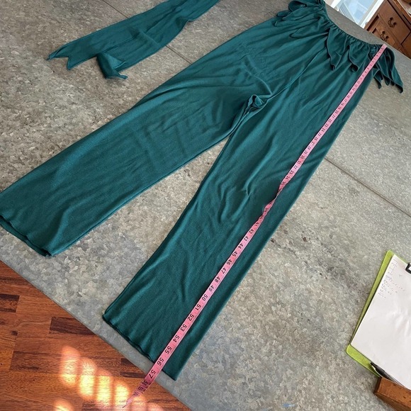 Vintage USA Knit Jumpsuit Romper Neuveau Wraggie Laguna Beach Small / Medium - Picture 11 of 12